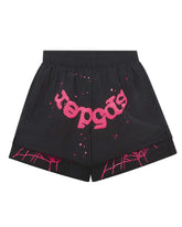 Sp5der OG Web Double Layer Shorts Black/Pink