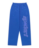 Sp5der Rhinestone Punk V2 Sweatpants Blue
