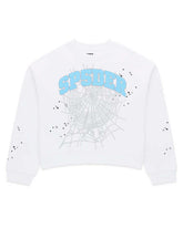 Sp5der Varsity Web Crewneck White