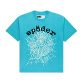Sp5der Cyan OG Web V2 Tee
