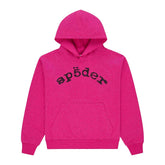 Sp5der Worldwide AOP Webstone Hoodie Pink