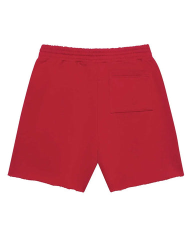 Sp5der Angel Number Sweatshorts Merlot