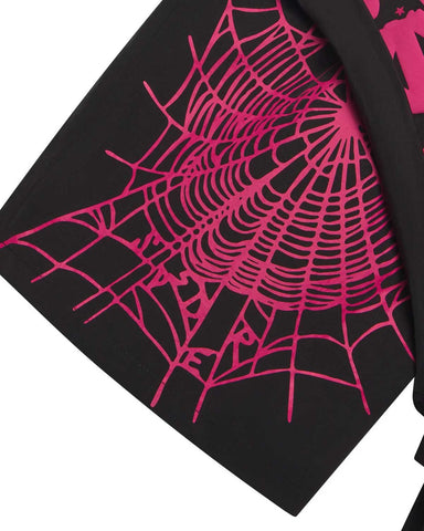Sp5der OG Web Double Layer Shorts Black/Pink