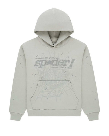 Sp5der Tonal P*nk V2 Hoodie Sport Grey
