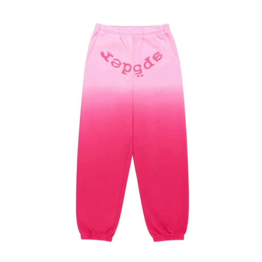 Sp5der Web Ombre Sweatpants Pink