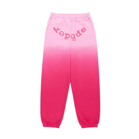 Sp5der Web Ombre Sweatpants Pink